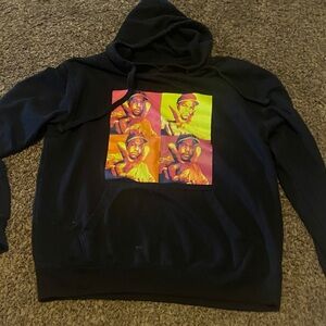 Stylish Black Hoodie with Vibrant Graphic